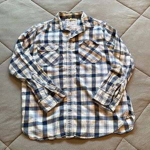 Nautica Jeans medium multicolor plaid flannel long sleeve button down shirt